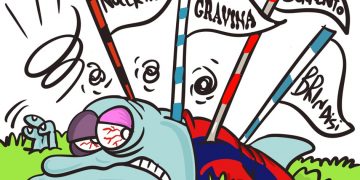 Taranto, la vignetta di Zaza