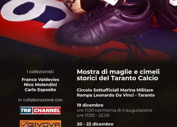Taranto, mostra di maglie e cimeli storici