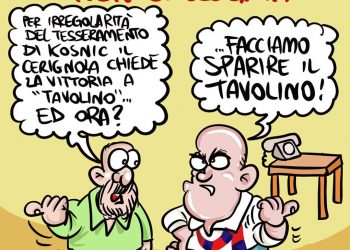 Taranto, la vignetta di Zaza