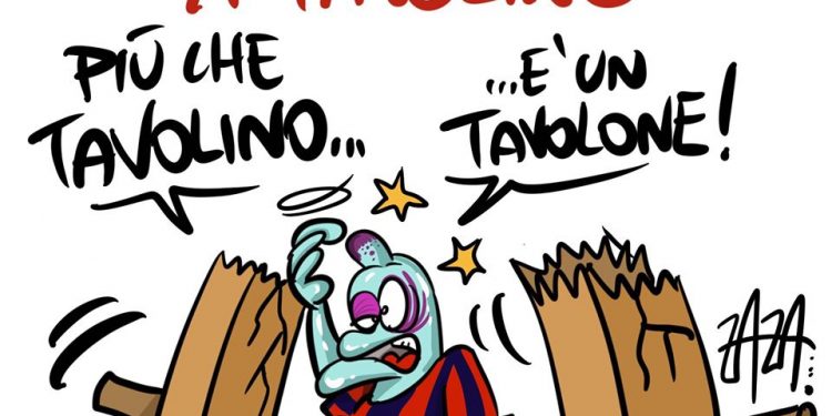 Taranto, la vignetta di Zaza