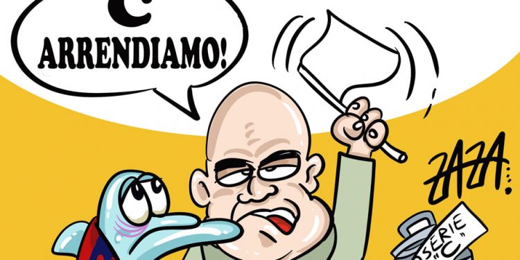 Taranto, la vignetta di Zaza