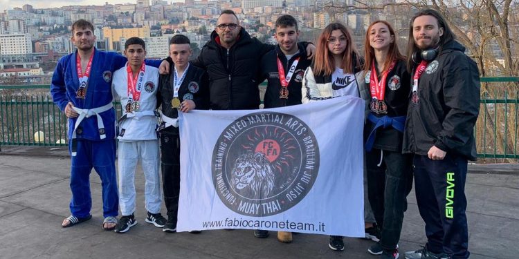 Fabio Carone Fighting Academy, otto medaglie alla BJJ Mediterraneo Cup 2020