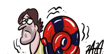 Taranto, la vignetta di Zaza