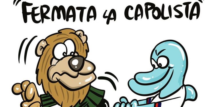 Taranto, la vignetta di Zaza