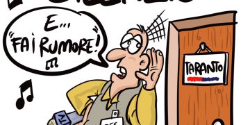 Taranto, la vignetta di Zaza