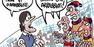 Taranto, la vignetta di Zaza