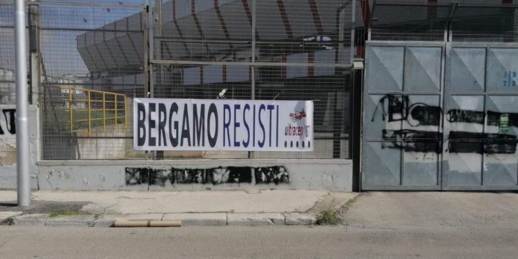 Taranto, gli ultras solidarizzano con la città di Bergamo