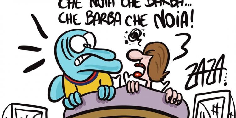 Taranto, la vignetta di Zaza