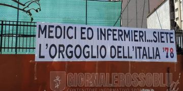 Taranto, gli ultras rossoblu sostengono medici e infermieri