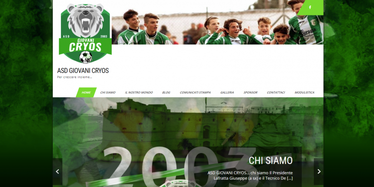 Online il nuovo sito dell’Asd Giovani Cryos