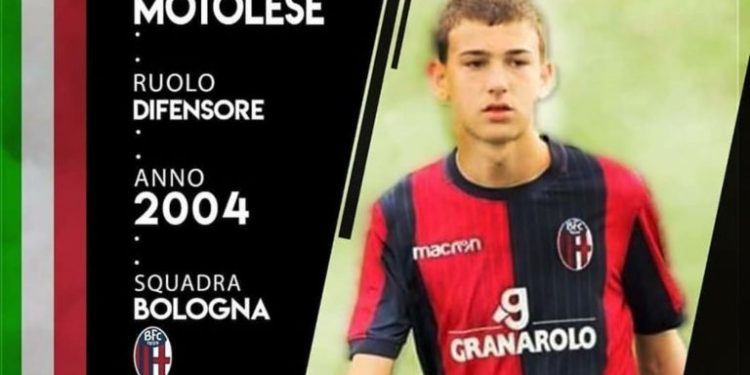 L’ex Cryos Motolese debutta in Primavera con il Bologna, Lafratta: “Un’emozione indescrivibile”