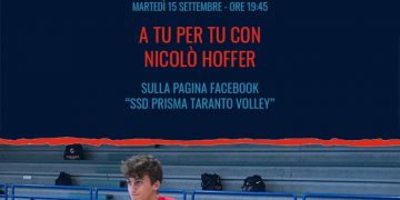 Prisma Taranto Volley, Nicolò Hoffer ospite di Prisma Time