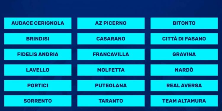 Serie D/H, il calendario completo. Per il Taranto inizio fuori casa