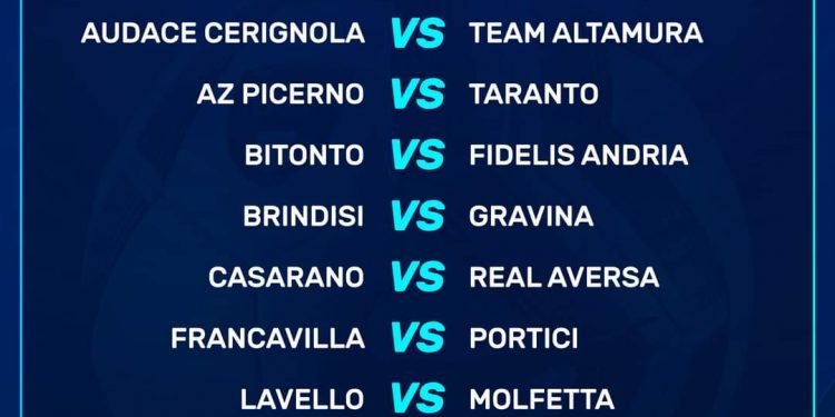 Serie D/H, il calendario completo. Per il Taranto inizio fuori casa