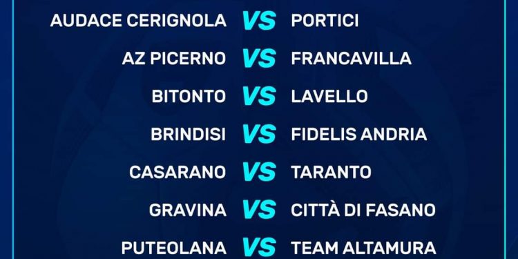 Serie D/H, il calendario completo. Per il Taranto inizio fuori casa