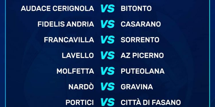 Serie D/H, il calendario completo. Per il Taranto inizio fuori casa