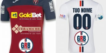 Virtus Taranto, il logo di GiornaleRossoBlu.it sulle maglie ufficiali