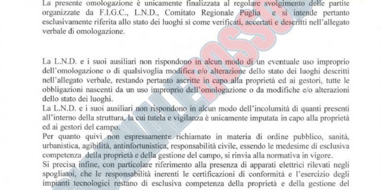 Taranto, contro Fasano e Fidelis si potrebbe giocare ancora a Ginosa