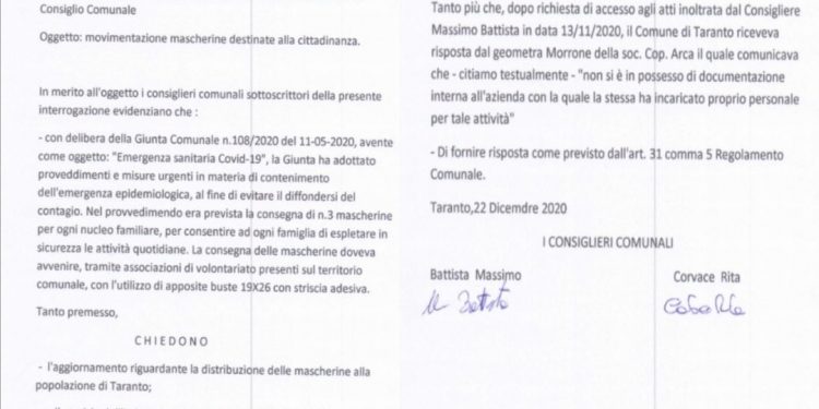 Taranto, presentata interrogazione comunale per il Campo B