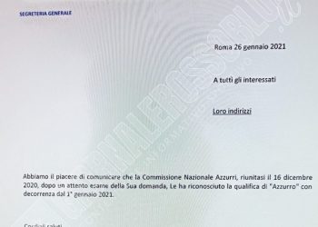 Sara Soldano, ufficiale la qualifica di “Azzurro”