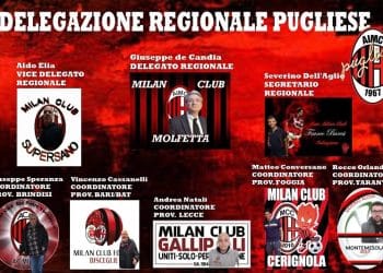 Milan Club Puglia, nomina dei componenti del coordinamento regionale