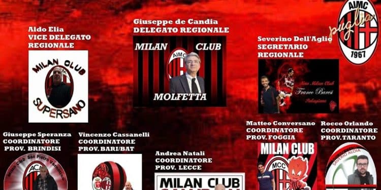 Milan Club Puglia, nomina dei componenti del coordinamento regionale
