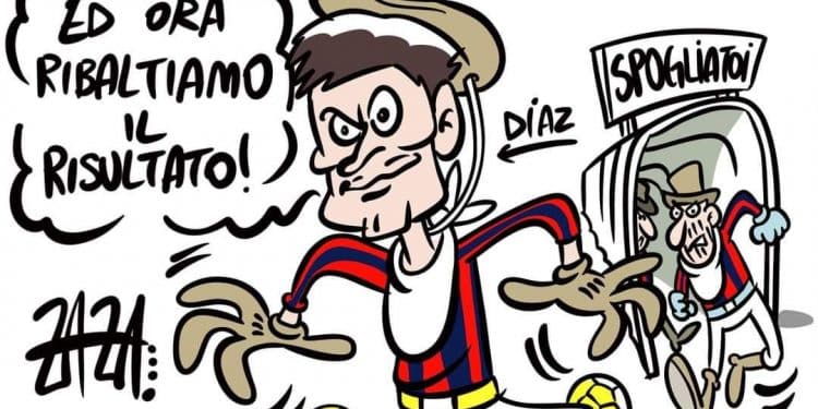 Brindisi-Taranto 1-3, la vignetta di Zaza