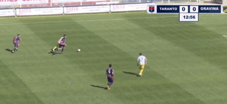 Taranto-Gravina 1-0, la moviola: giusta l’espulsione di Gianmarco Rizzo