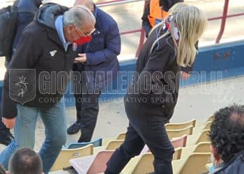 Taranto, Lucia Morselli assiste al match contro il Nardò (LE FOTO)