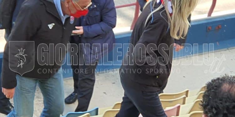 Taranto, Lucia Morselli assiste al match contro il Nardò (LE FOTO)
