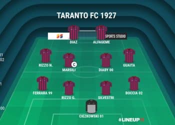 Taranto, probabile formazione: Laterza punta sul tandem Diaz-Alfageme