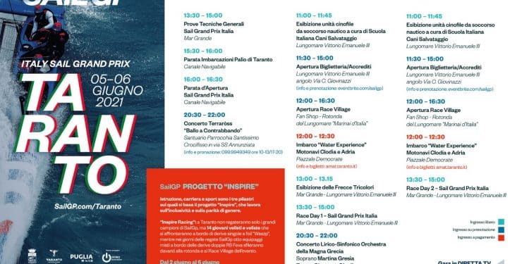 SailGP, il programma ufficiale del weekend