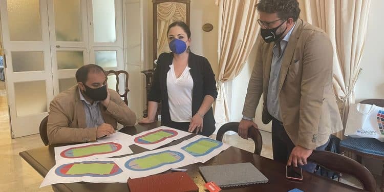 Valutati i materiali e scelti i colori per i rivestimenti della nuova pista dello stadio di atletica leggera