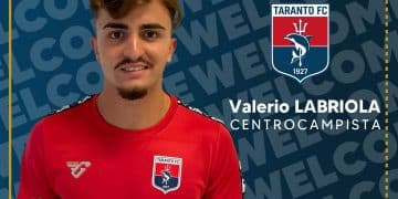 Taranto, ufficiale la firma di Valerio Labriola