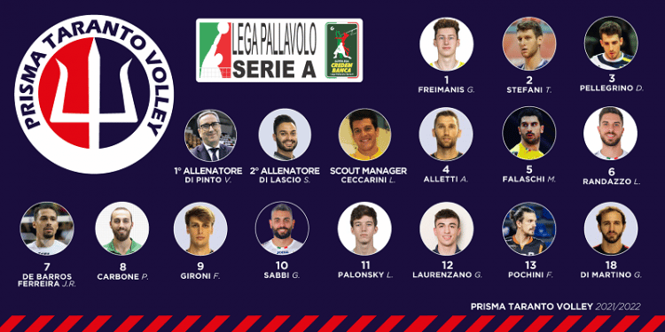 Il 9 agosto la Prisma Taranto Volley riparte in Superlega