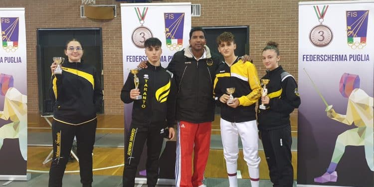 Club Scherma Taranto, poker di medaglie!