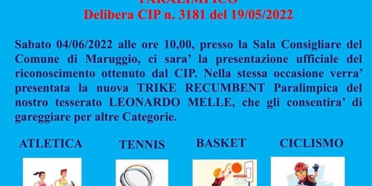 La Maruggio Social Sport presenta il Centro di Avviamento allo Sport Paralimpico