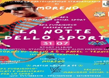Anche Moreno a “La notte dello sport” della Maruggio Social Sport