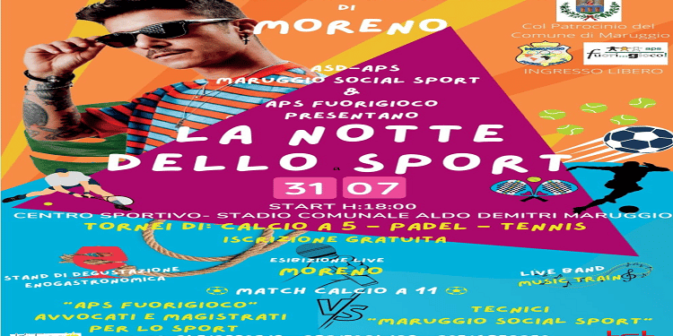 Anche Moreno a “La notte dello sport” della Maruggio Social Sport