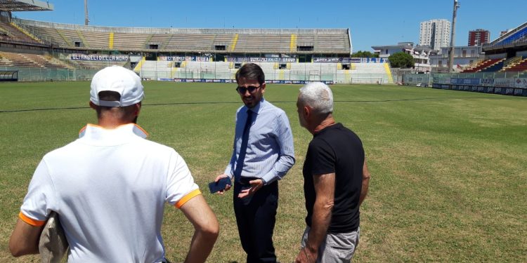 Sopralluogo dell’assessore Mattia Giorno nello stadio “Erasmo Iacovone”