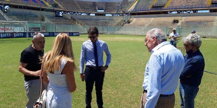Sopralluogo dell’assessore Mattia Giorno nello stadio “Erasmo Iacovone”