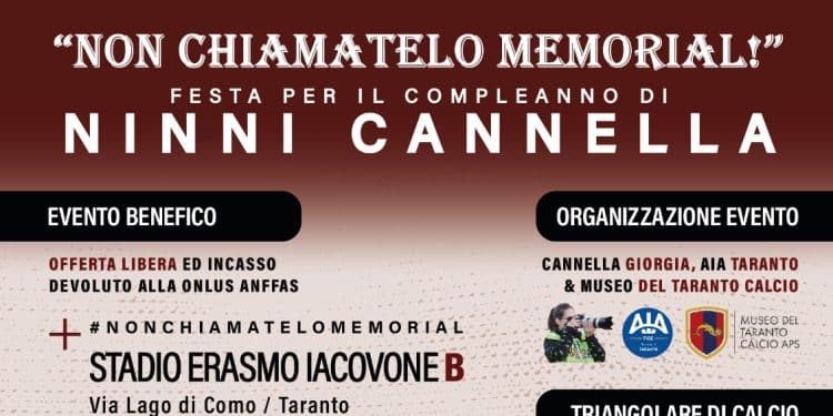 “Non chiamatelo memorial!” Festa per il compleanno di Ninni Cannella – Triangolare di calcio