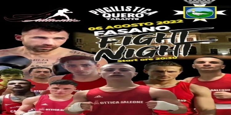 “Fasano fight night”: la boxe arriva in Valle d’Itria
