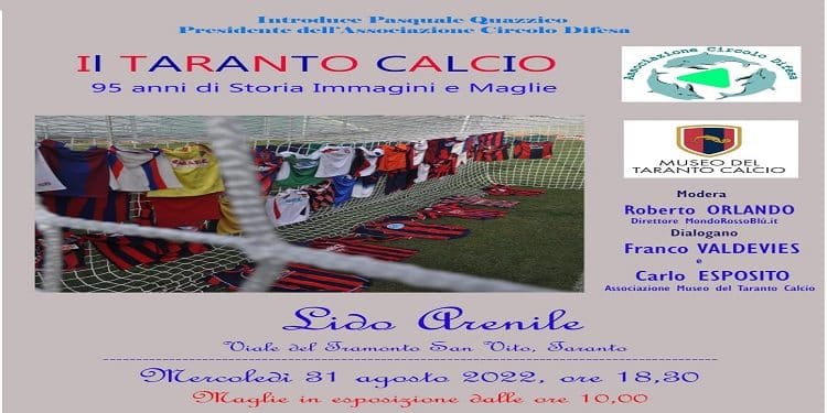 95 anni di Storia del Taranto Calcio, una Mostra al Lido Arenile