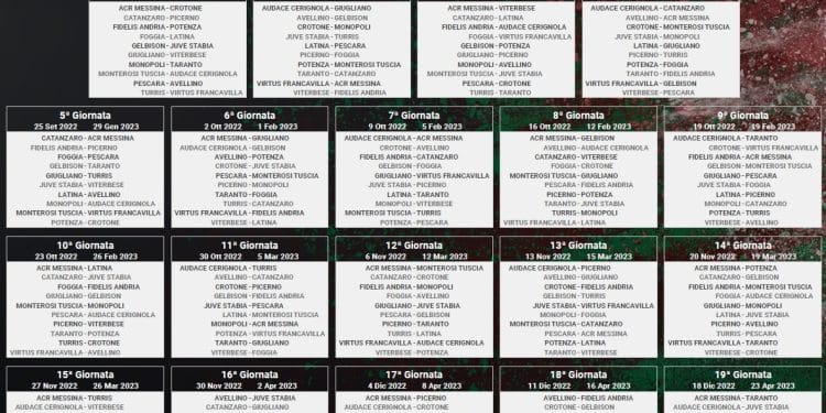 Serie C/C, ecco il calendario: si parte con il big match Pescara-Avellino