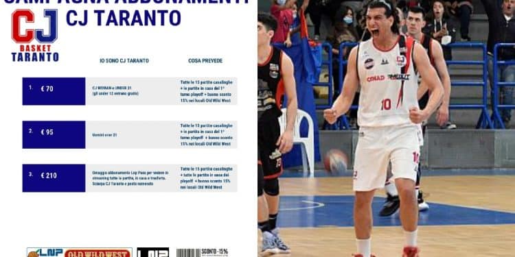 “Io sono CJ Taranto!”: Campagna Abbonamenti 2022/23