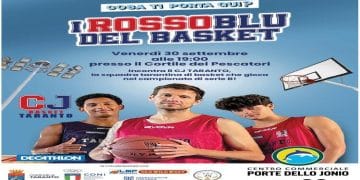 CJ Basket Taranto, venerdì 30 settembre la presentazione ufficiale
