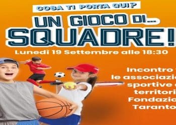 “Un gioco di… squadre”, Lunedì 19 settembre alle 18:30