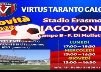 Virtus Taranto: si realizza il sogno dello Iacovone B