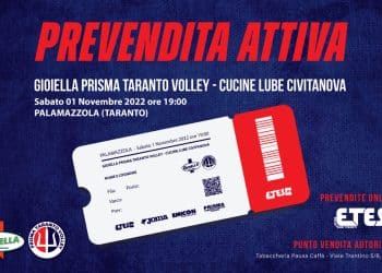 Prisma Taranto Volley, attiva la prevendita per il match contro la Cucine Lube Civitanova